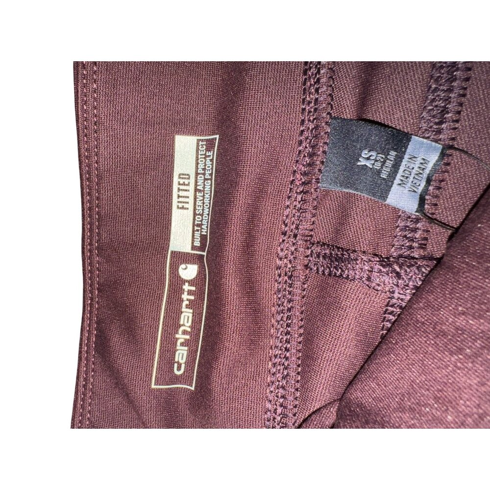 Carhartt Womens Fitted Stretch Work Pants In Deep Purple/Maroon Size XS - Picture 4 of 12
